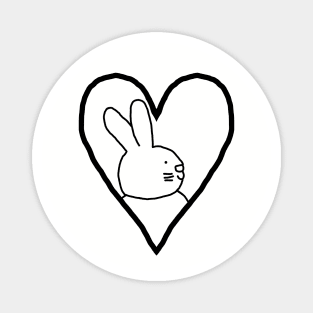 My Easter Bunny Valentine Line Drawing Magnet